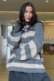 Big Softie Block Stripe Cobain Knit Steel